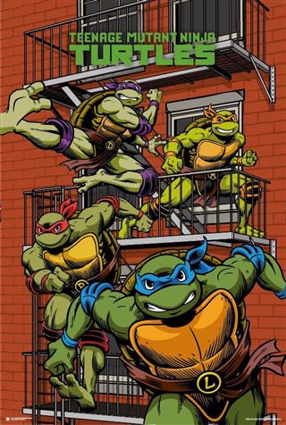 Teenage Mutant Ninja Turtles - Balcony – Blue Dog Posters