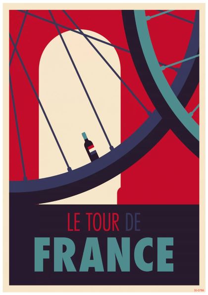 Tour De France Wheel – Blue Dog Posters