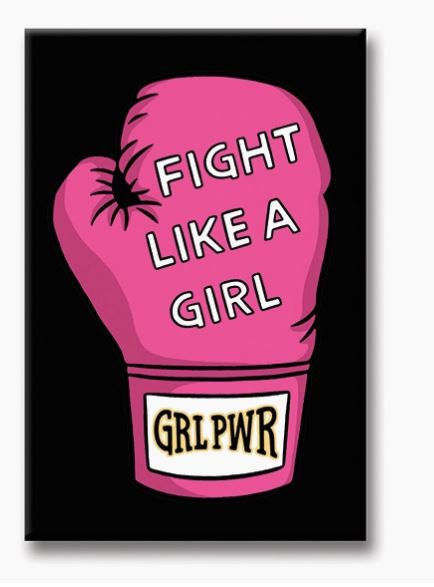 Fight Like a Girl Magnet – Blue Dog Posters