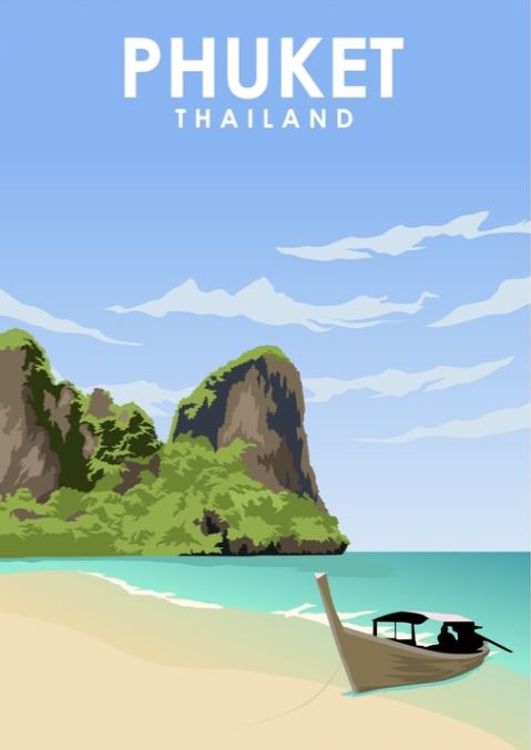 Phuket Thailand by Jorn Van Hezik – Blue Dog Posters