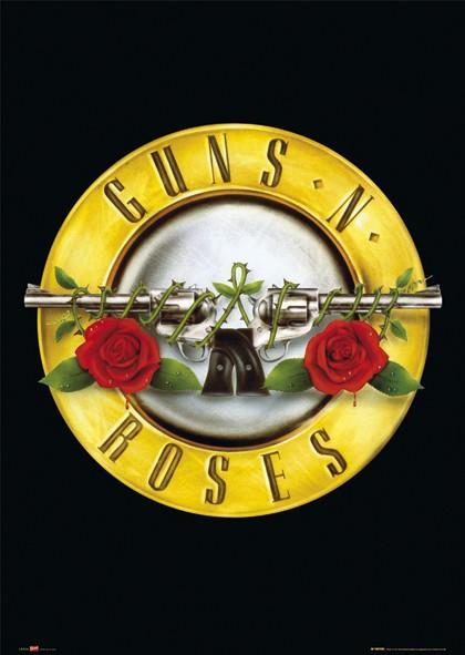 Guns N Roses Logo 2 guns – Blue Dog Posters